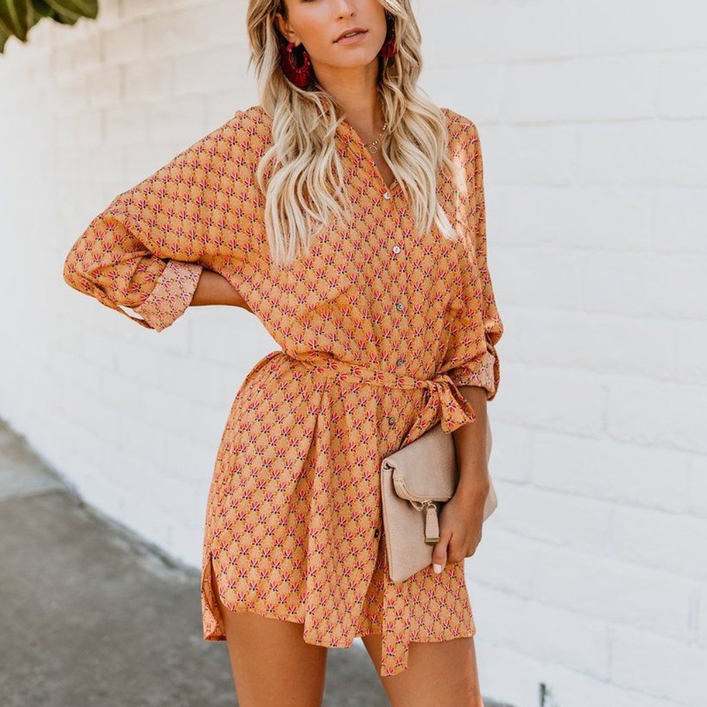 Belted Shirt Dress